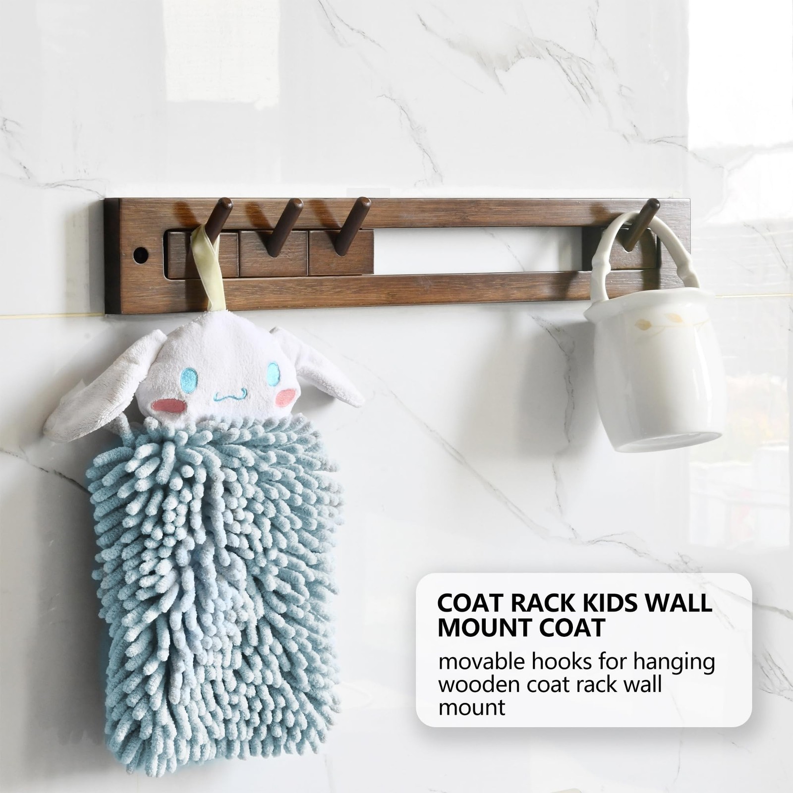 coat rack wall mount,Wall Coat Rack with 4 Movable Hooks,backpack hanger for …