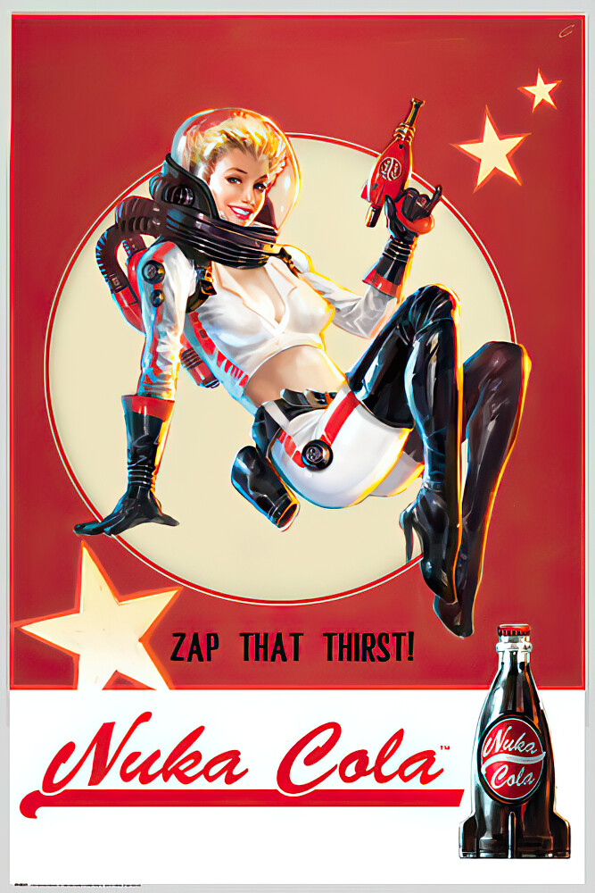 Fallout 4 – Gaming Poster / Print (Nuka Cola Girl) (Size: 24″ X 36″)