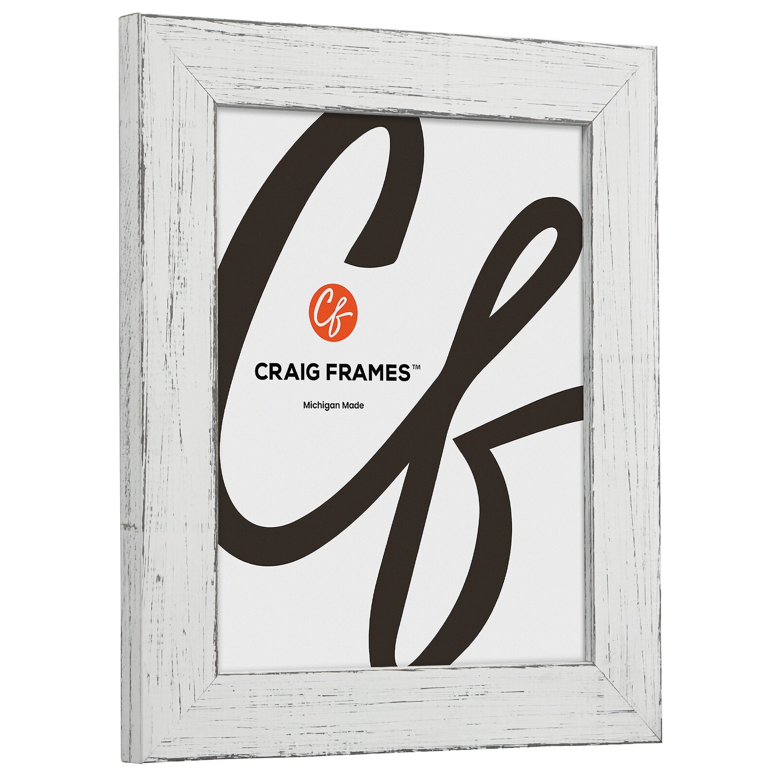 Jasper, 1.5″ Rustic Country White Picture Frame, Common Sizes 4×5-24×36, 2-Pack