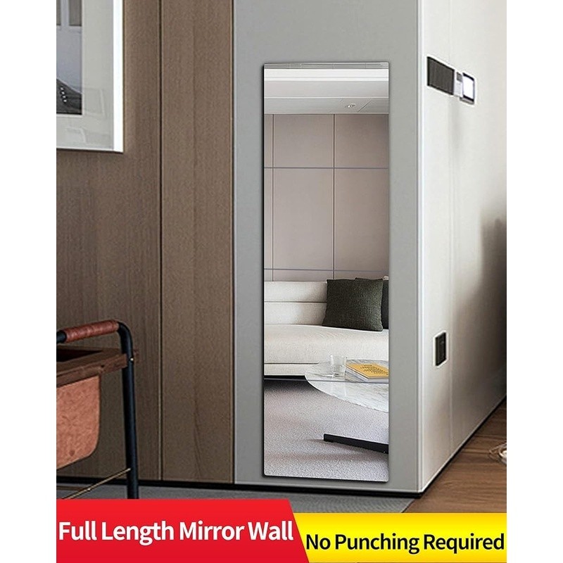 Acrylic Full Length Mirror Shatterproof Body Mirror Easy Installation Home Gym
