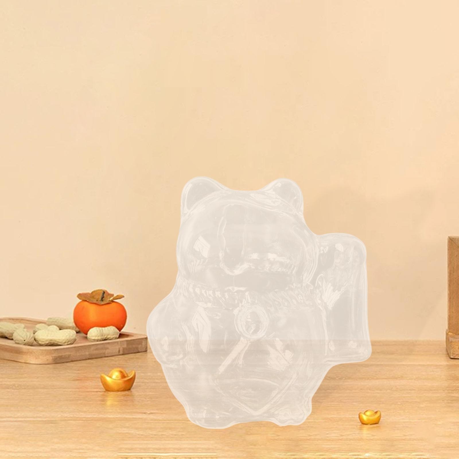 Glass Piggy Bank Novelty Clear Coin Saving Bottle for Bedroom Cabinet Shelf