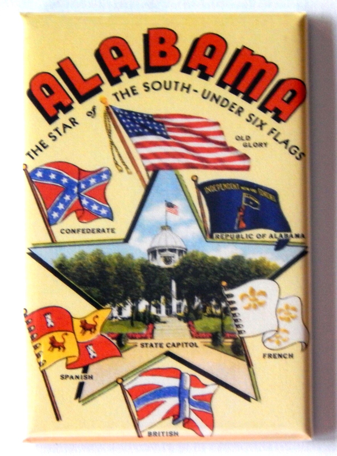 Alabama ”Star of the South” FRIDGE MAGNET travel souvenir