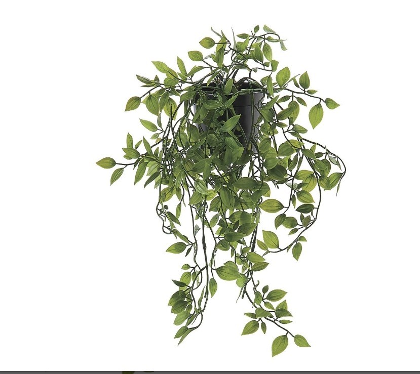Ivy Faux Plant sturdy 3 1/2″ diam. plastic pot. 8″ diam. x 22 3/4″ long New