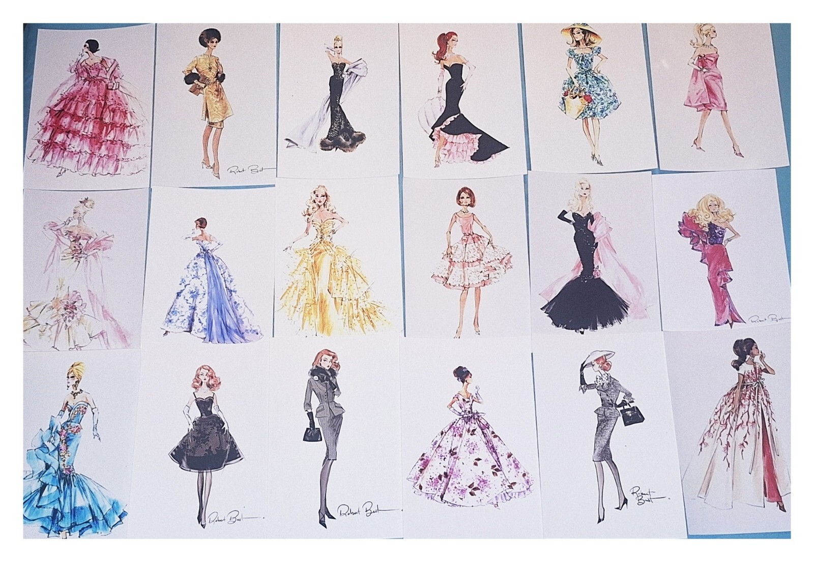 Robert Best Barbie Fashionista Vintage Style Girls Room Wall Art Prints