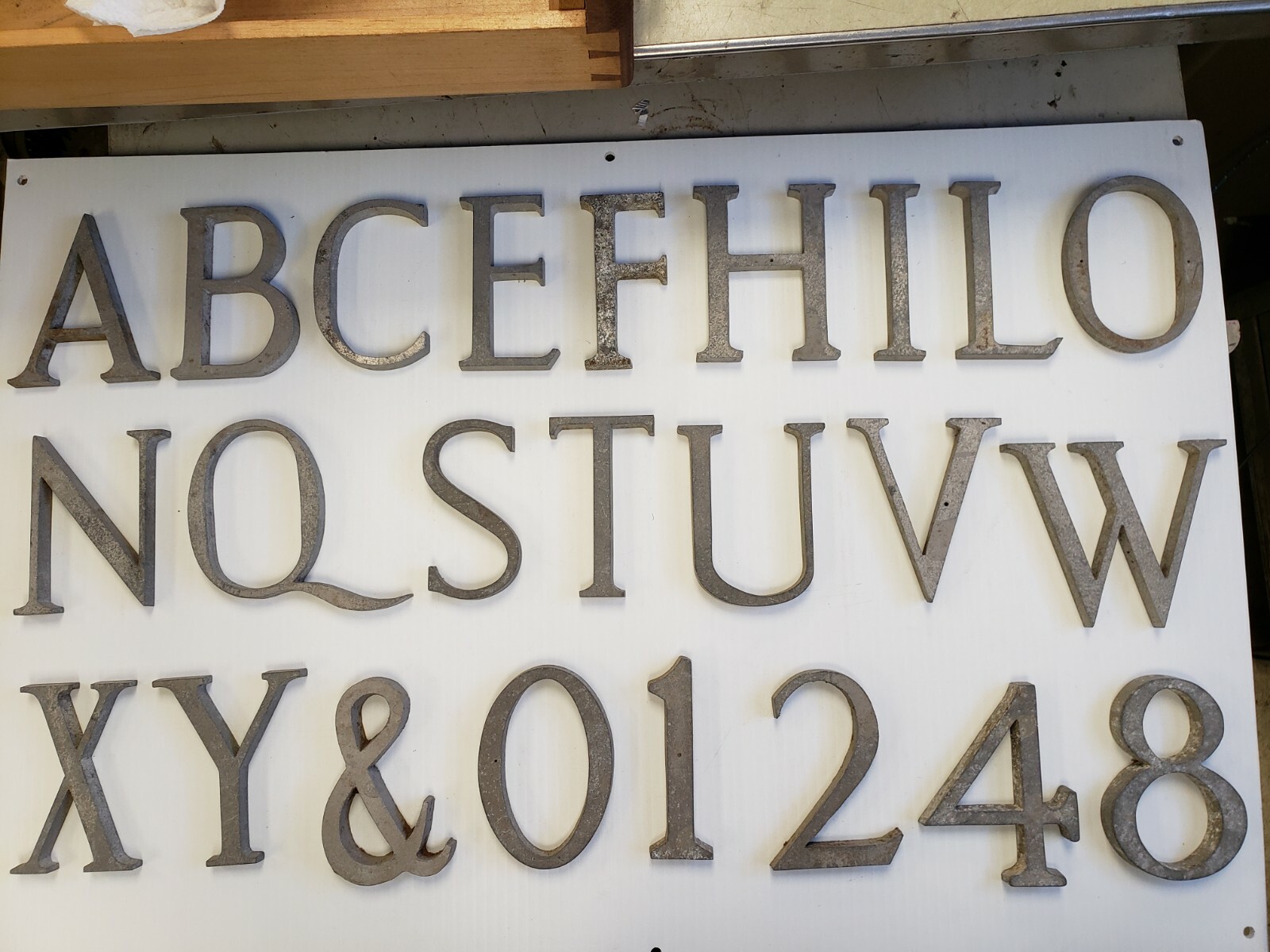 Metal Letters and Numbers 4 inch long Font price per letter*