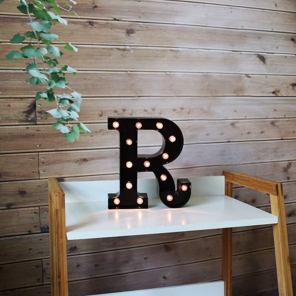 Battery Operated Black Alphabet Marquee Sign R – Perfect Gift for All Occasions