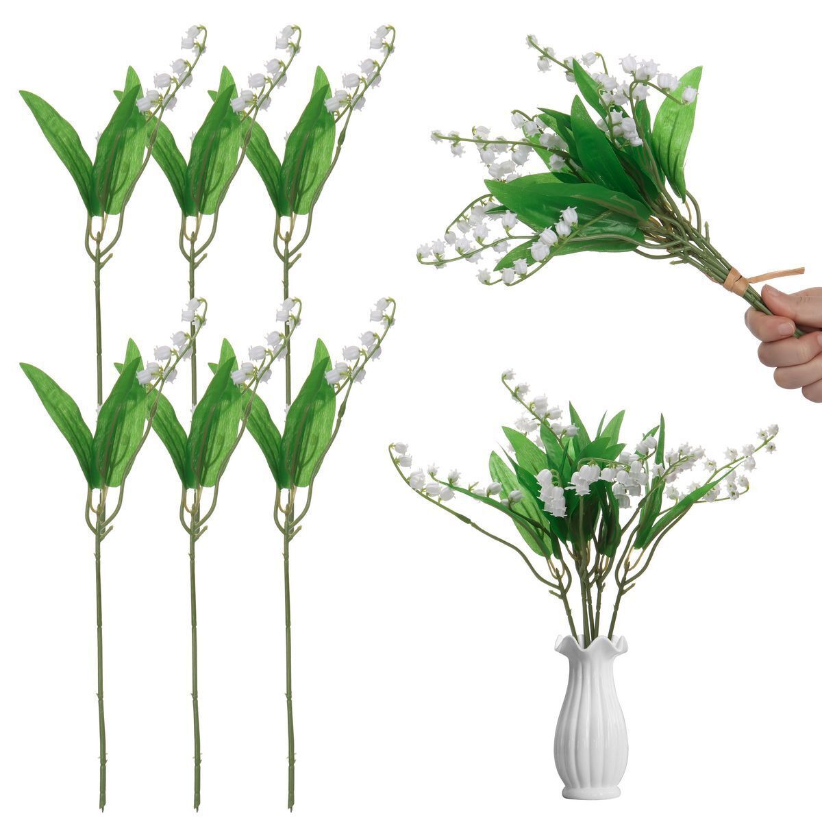 12 Bundles Artificial Lily of The Valley Flower Cream/ivory Decorative Flowers