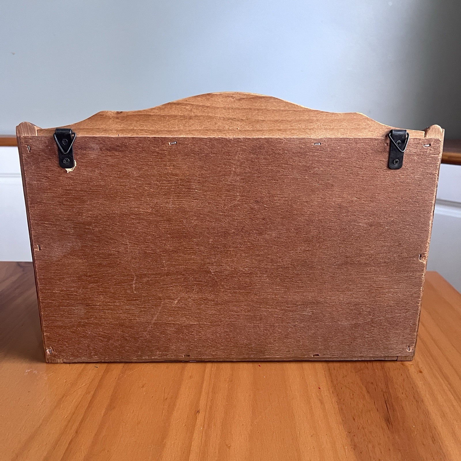 Vintage GOOD WOOD Marmalade Goose Geese Mail Letter Holder 3 Way Bin Wooden