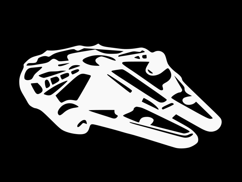 Millenium Falcon Star Wars Vinyl Decal Car Window Sticker CHOOSE SIZE COLOR