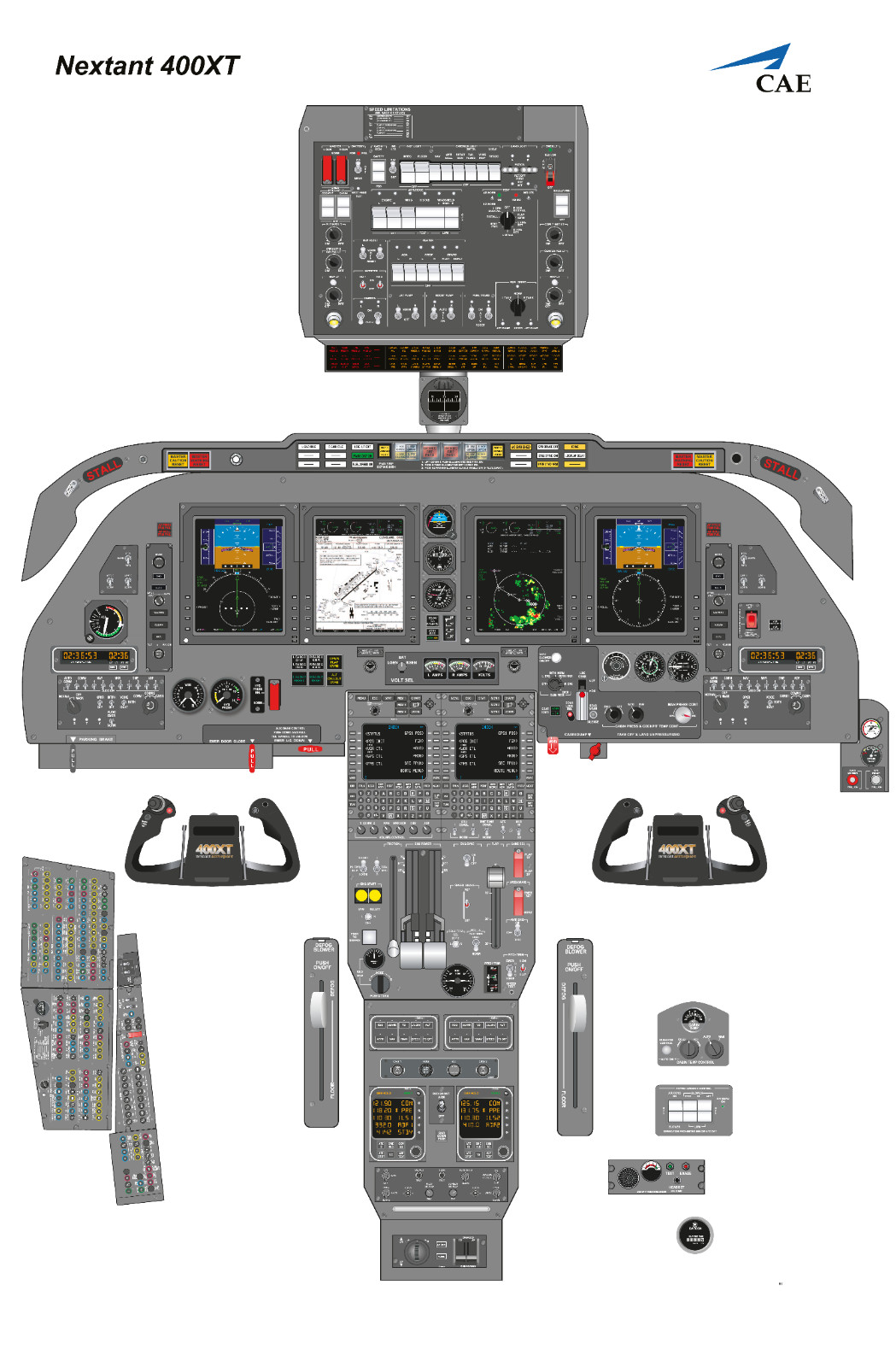 Hawker 400XT Cockpit Poster 24in x 36in