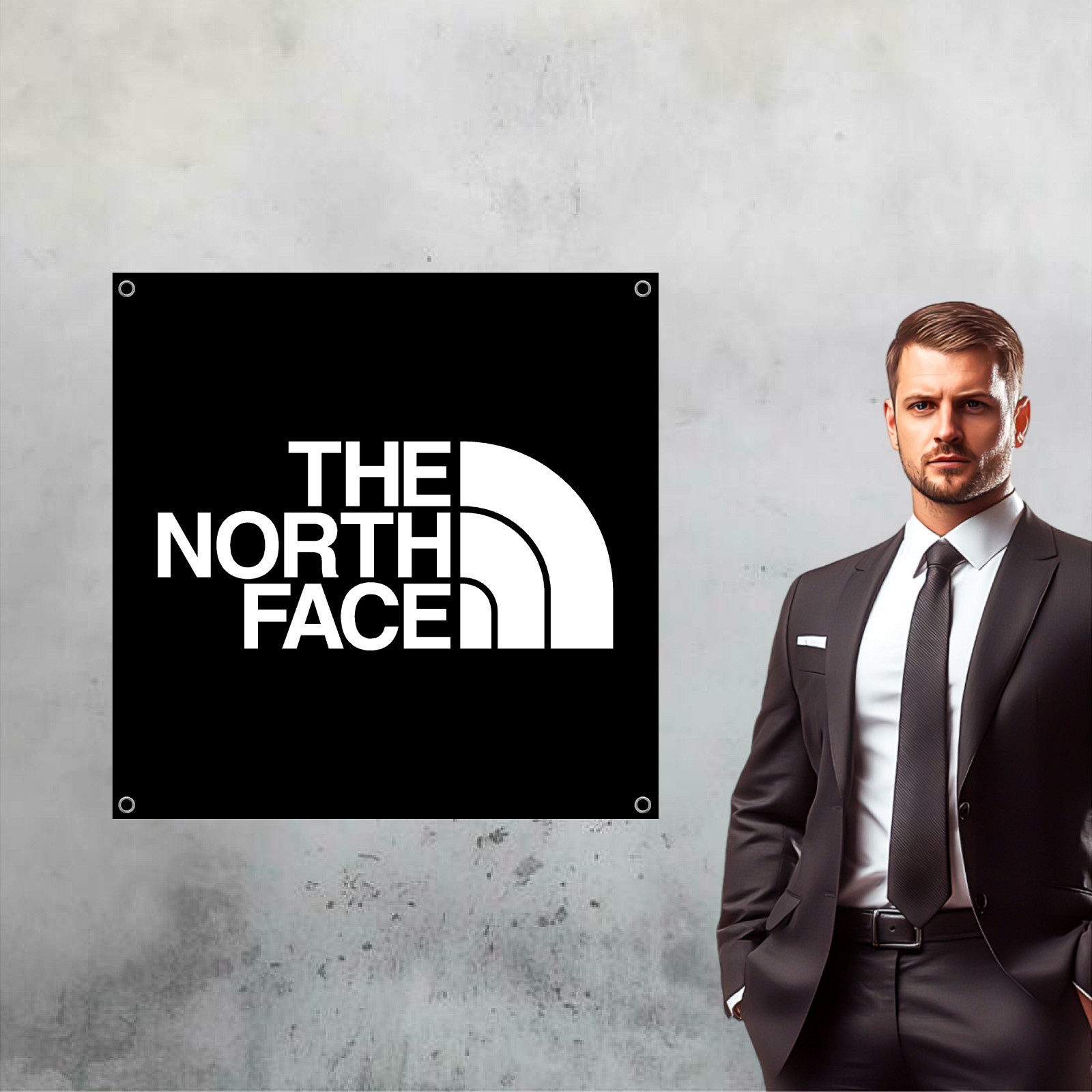 THE NORTH FACE 36in x 36in Vinyl Banner – Climbing Gym Wall Art
