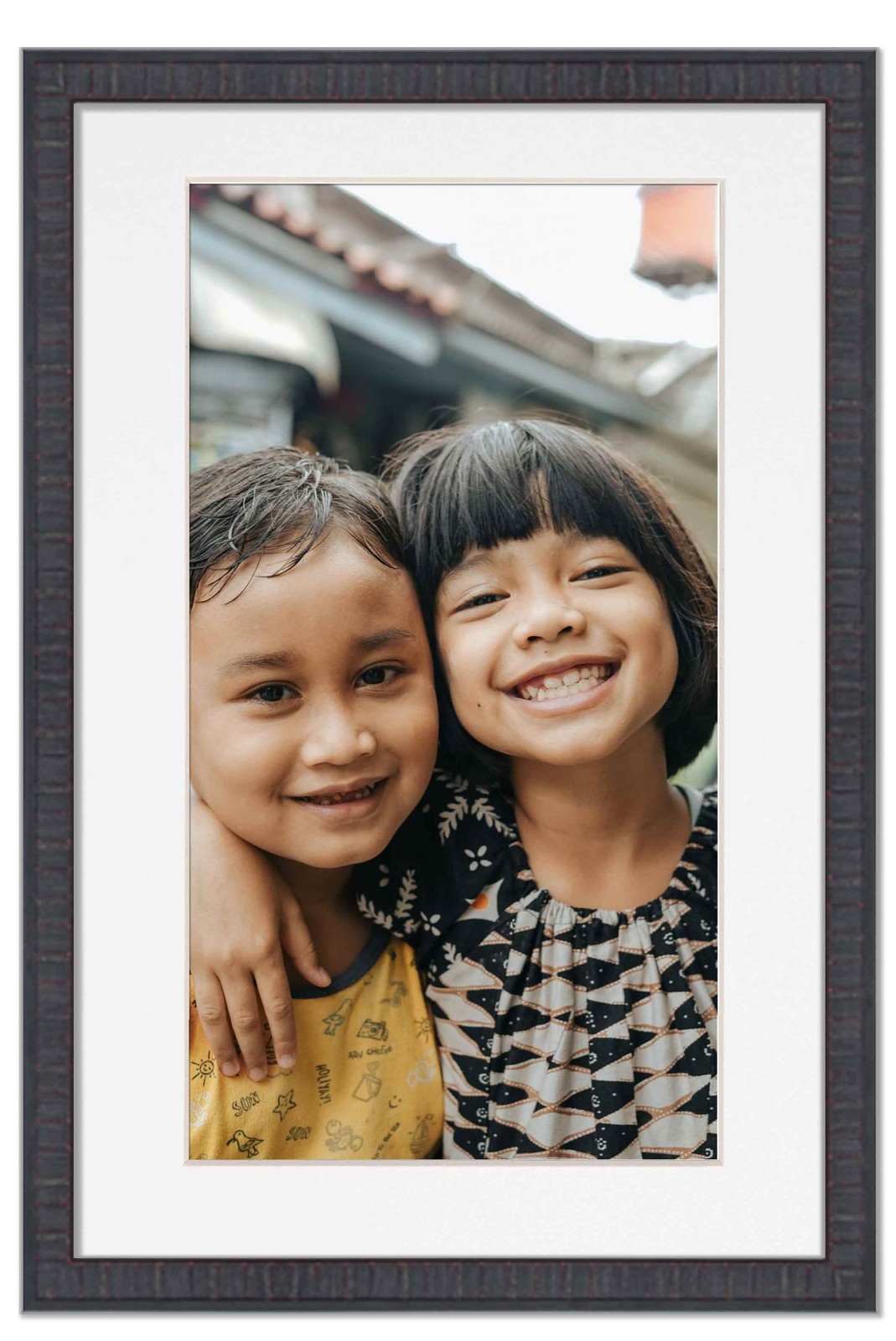 11×22 Frame Mahogany With White Picture Mat For 11×22 Photo – Mahogany 13×24 Fra