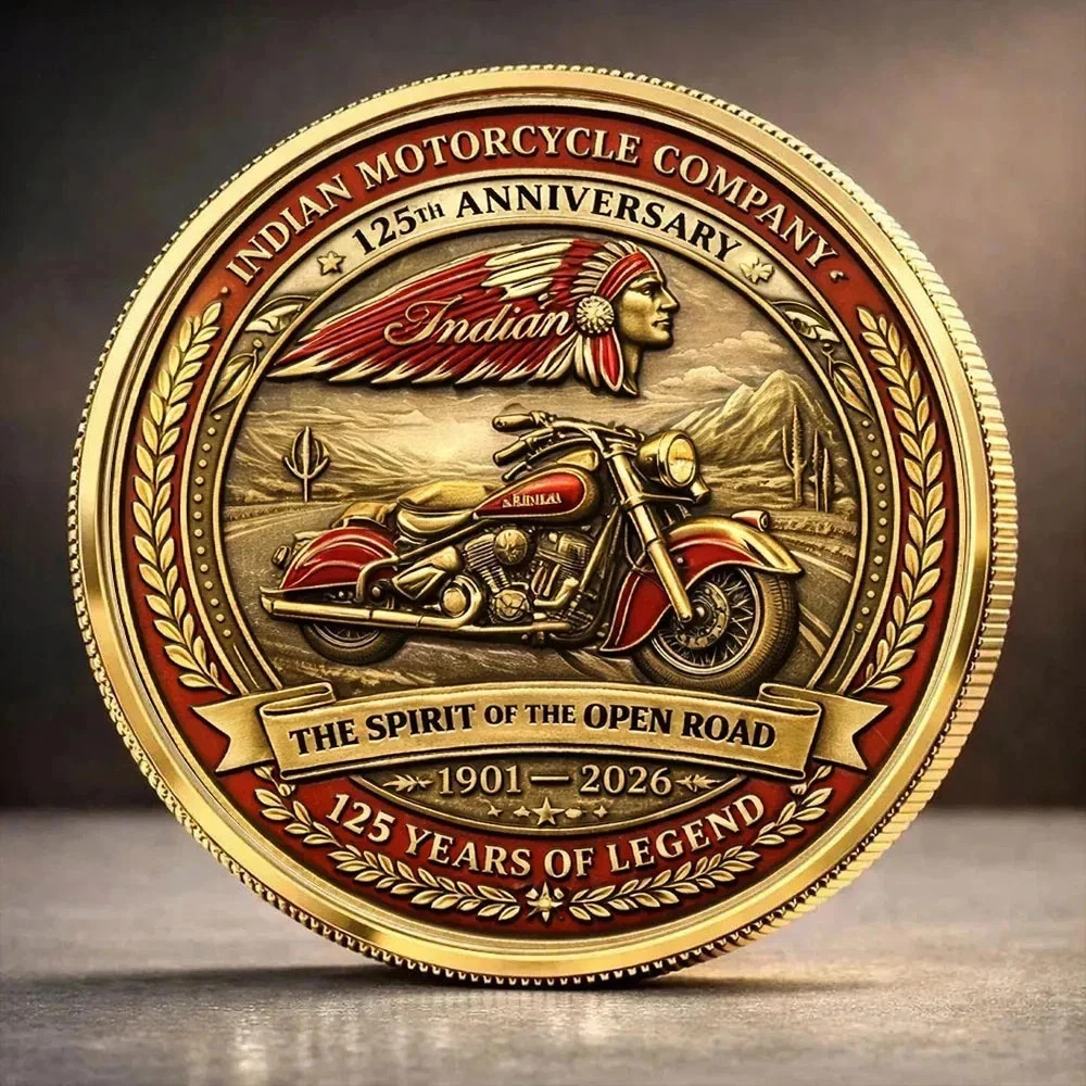 Vintage Motorcycle Anniversary Commemorative Coin