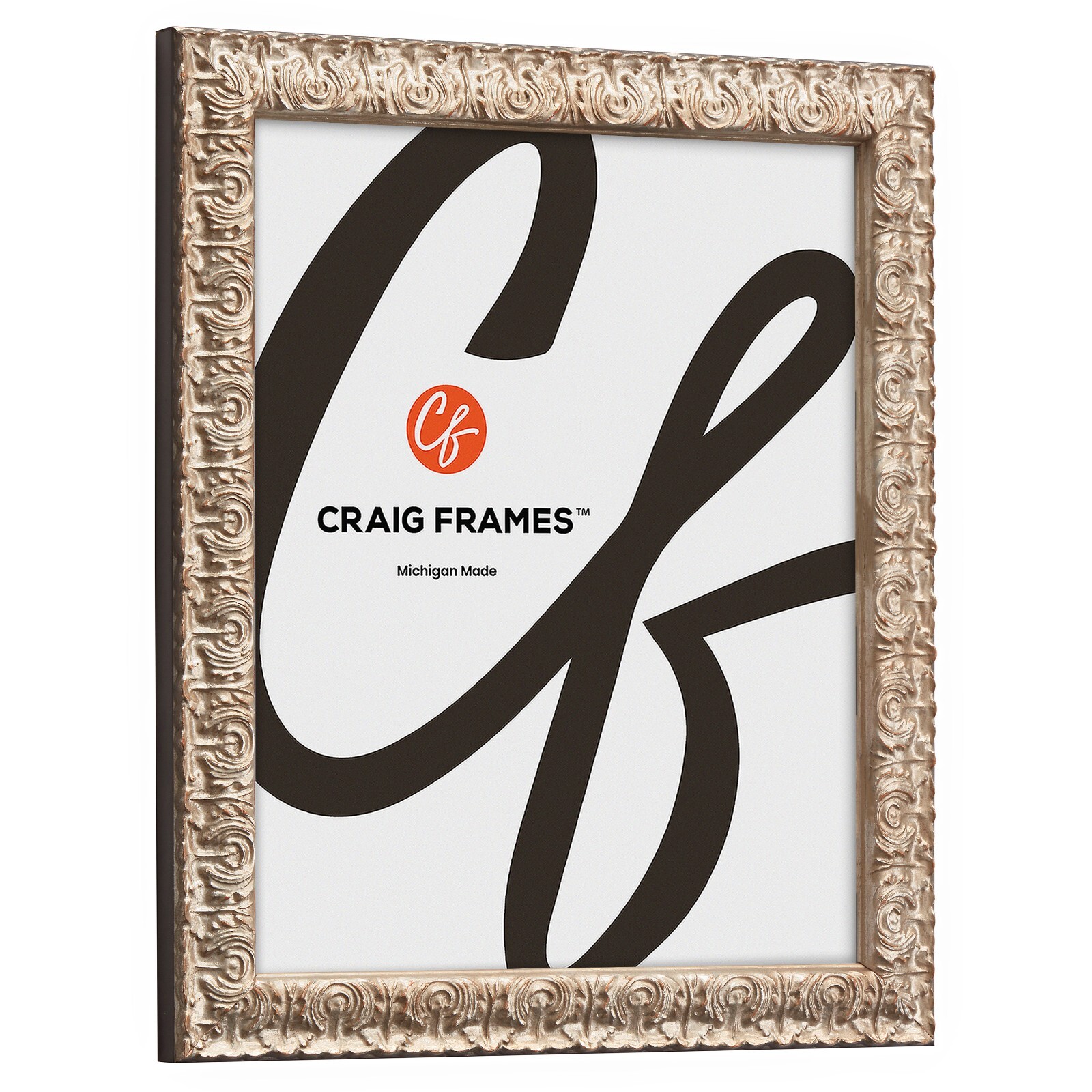 Versailles, 1″ Wide Ornate Silver Picture Frame, Common Sizes 4×5 – 24×36