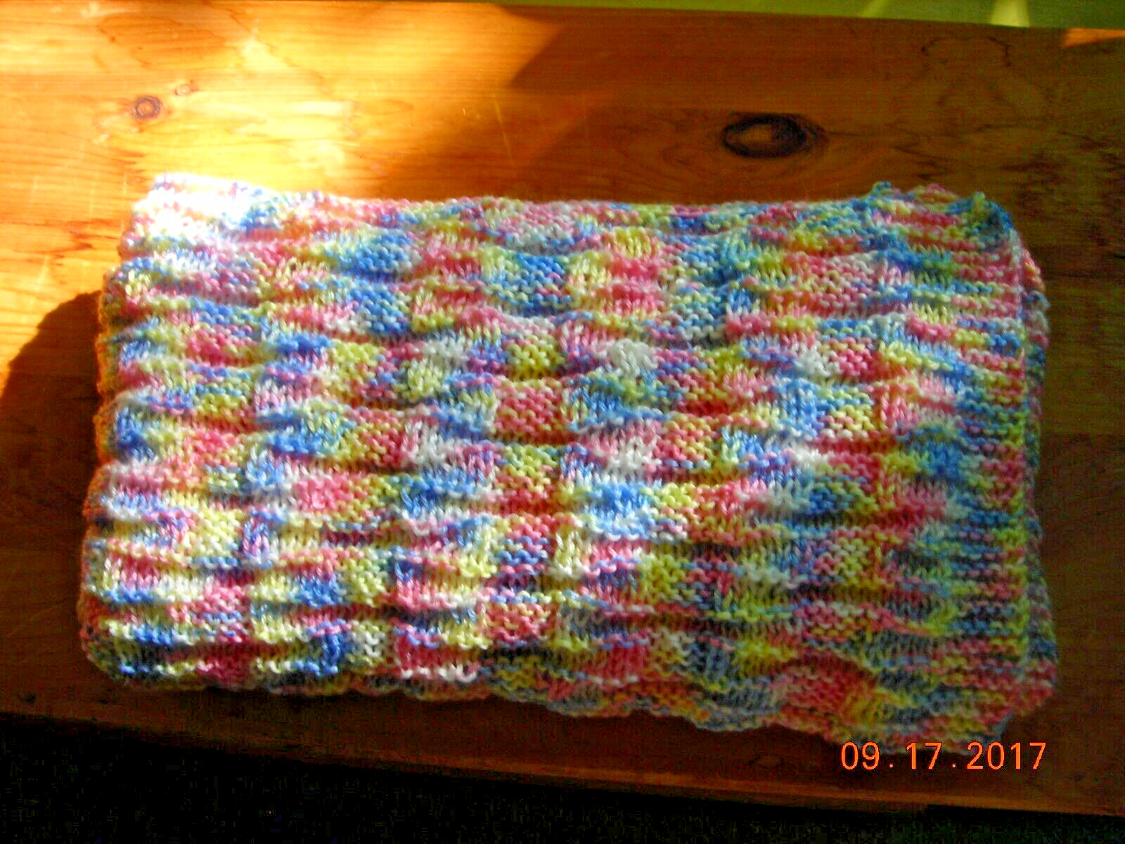 BRIGHT PASTEL BABY BLANKET, UNISEX, CRIB SIZE, 100% ACRYLIC, WASHABLE/DRYABLE,