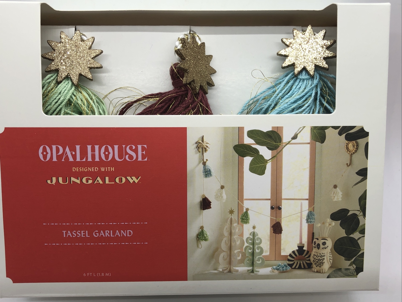 Opalhouse Designed with Jungalow Tassel Garlands 6ft Length Gold Stars New