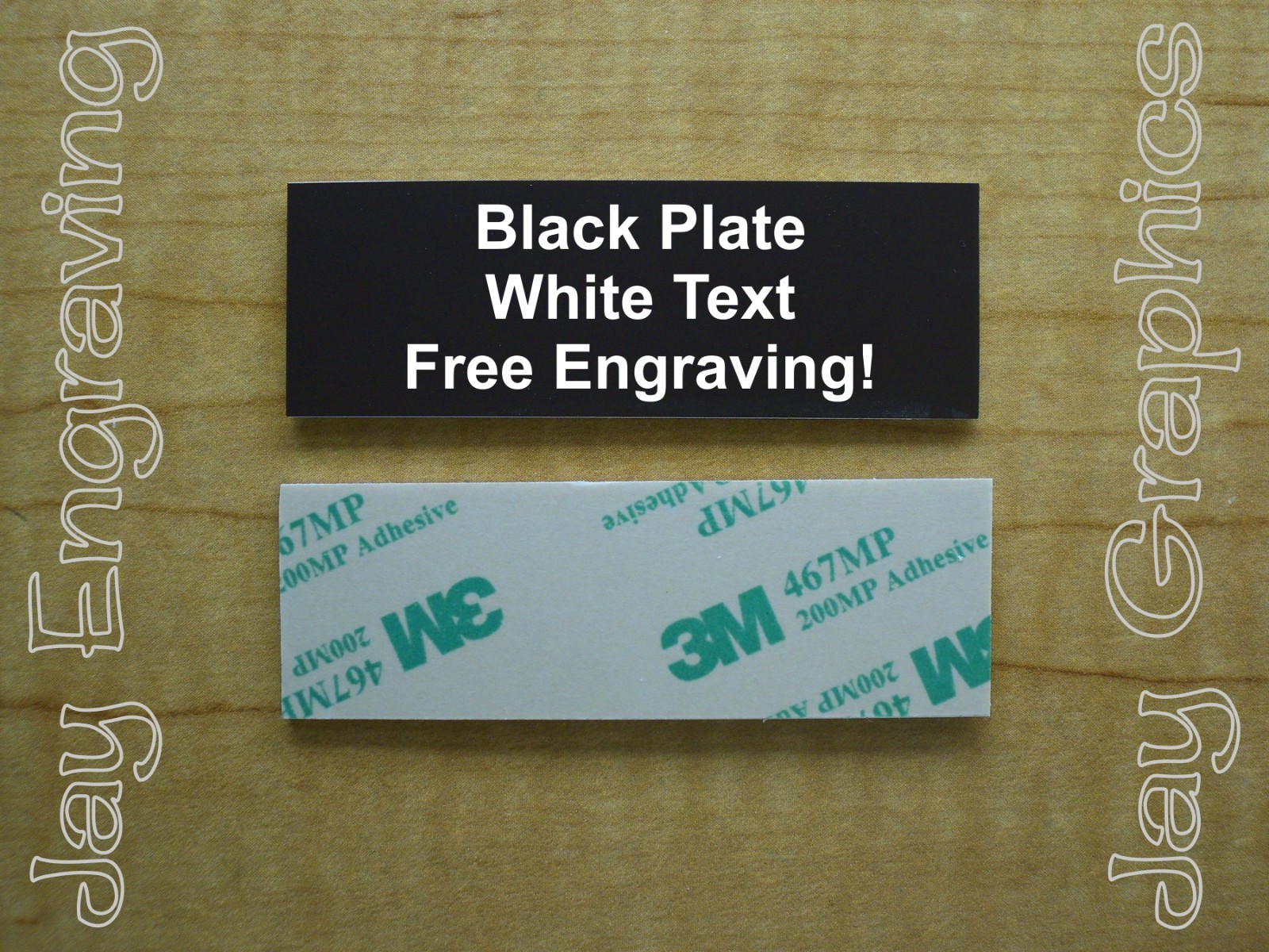 Custom Engraved 1×3 Plate Plaque Nameplate w/ Adhesive Back / Any Color!
