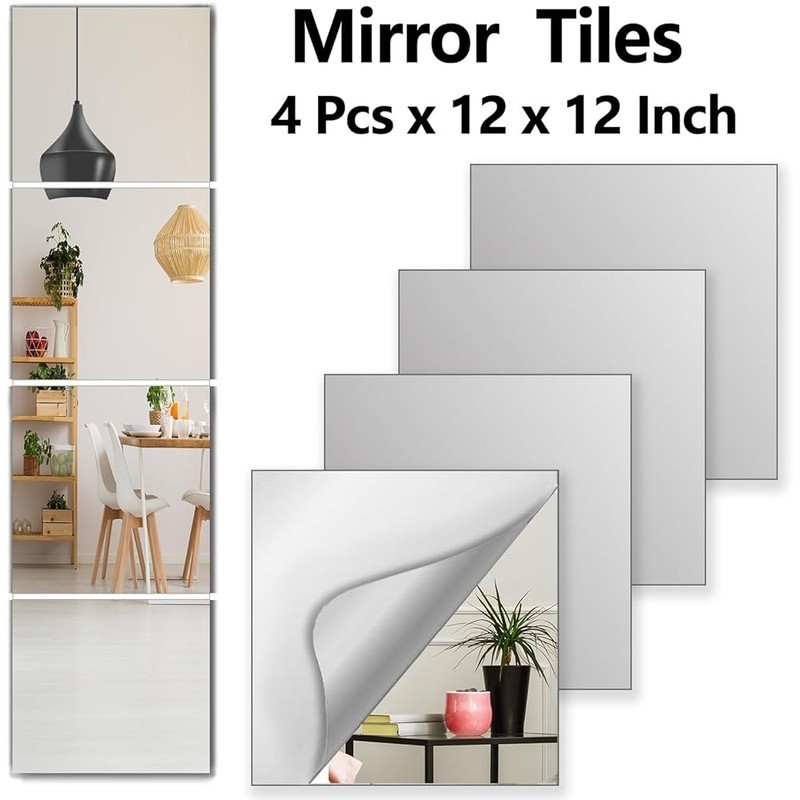 Acrylic Full Length Mirror Shatterproof Body Mirror Easy Installation Home Gym