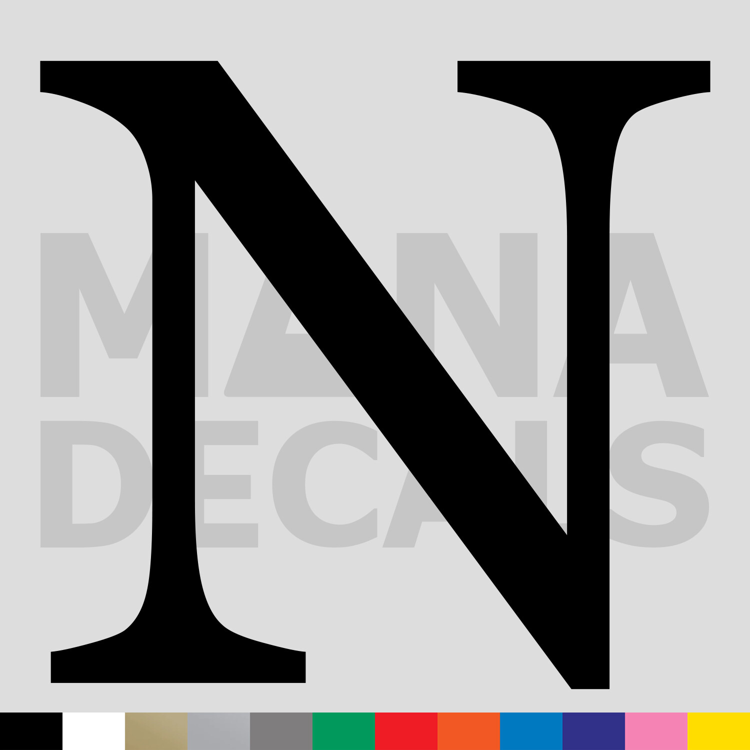 Nu Vinyl Die Cut Decal Sticker – Greek Letter Symbol N