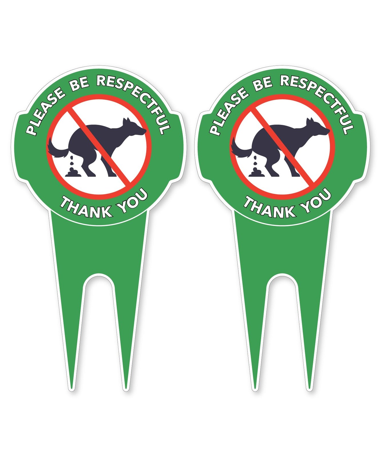 No Dog Poop Signs for Yard, 12″ x 6.5″, 2 Pack, Aluminum, Dog Poop Signs for…