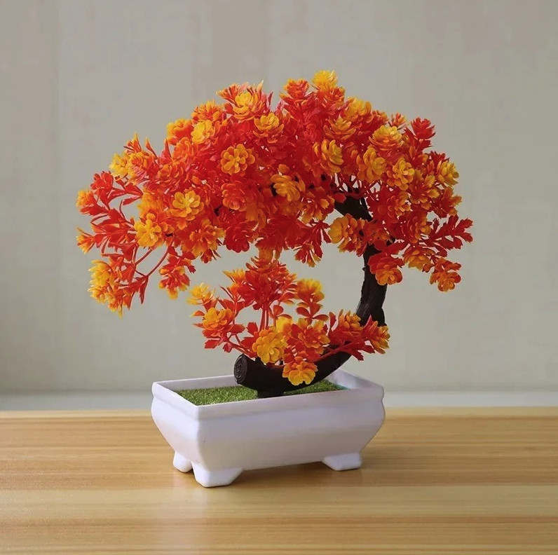 1pc Artificial Bonsai Plant Fake Flower Tree Potted Table Decor – NEW