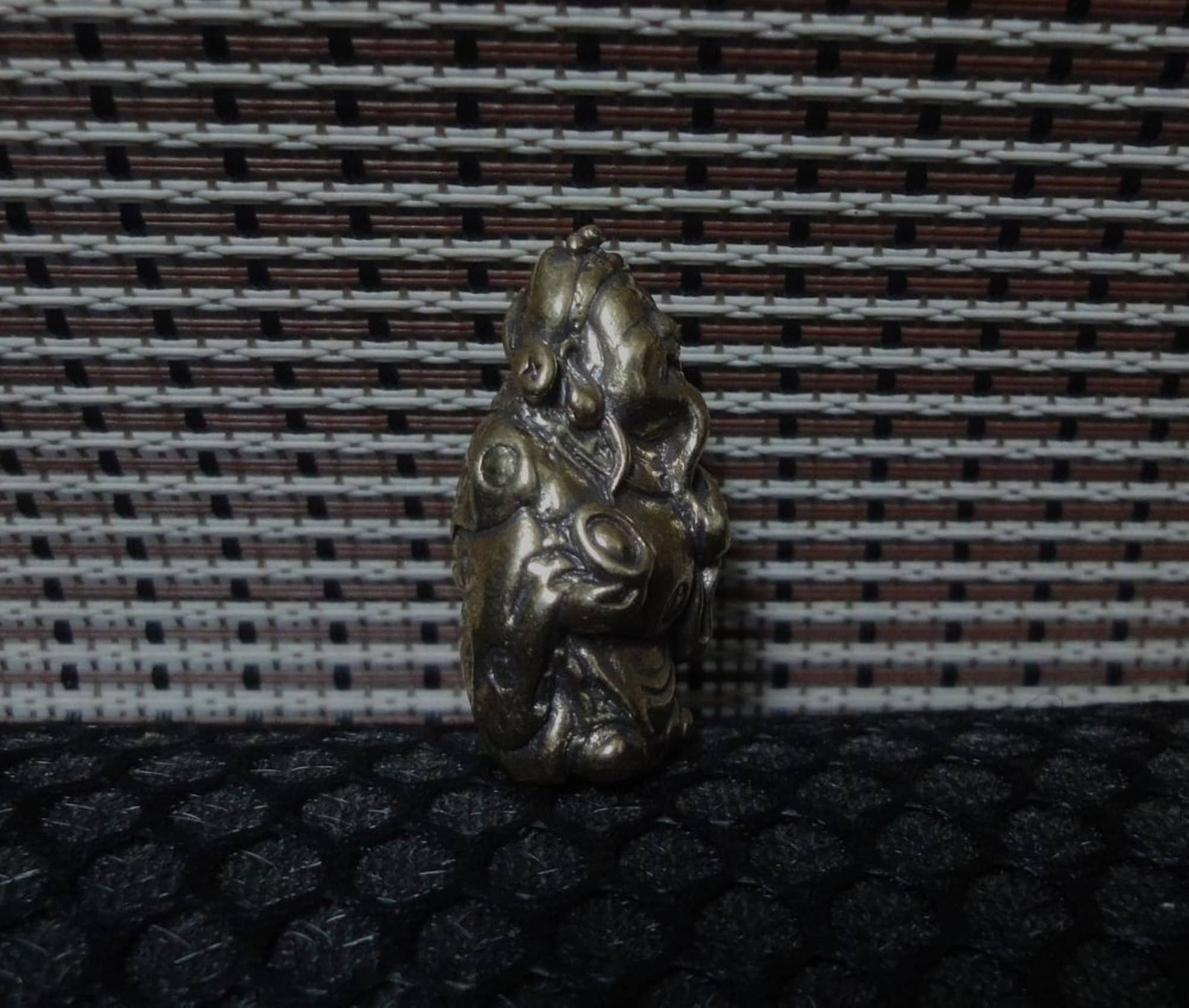 Vintage Solid Brass Chinese God of Wealth ”FengShui” Man Statue for Home Decor