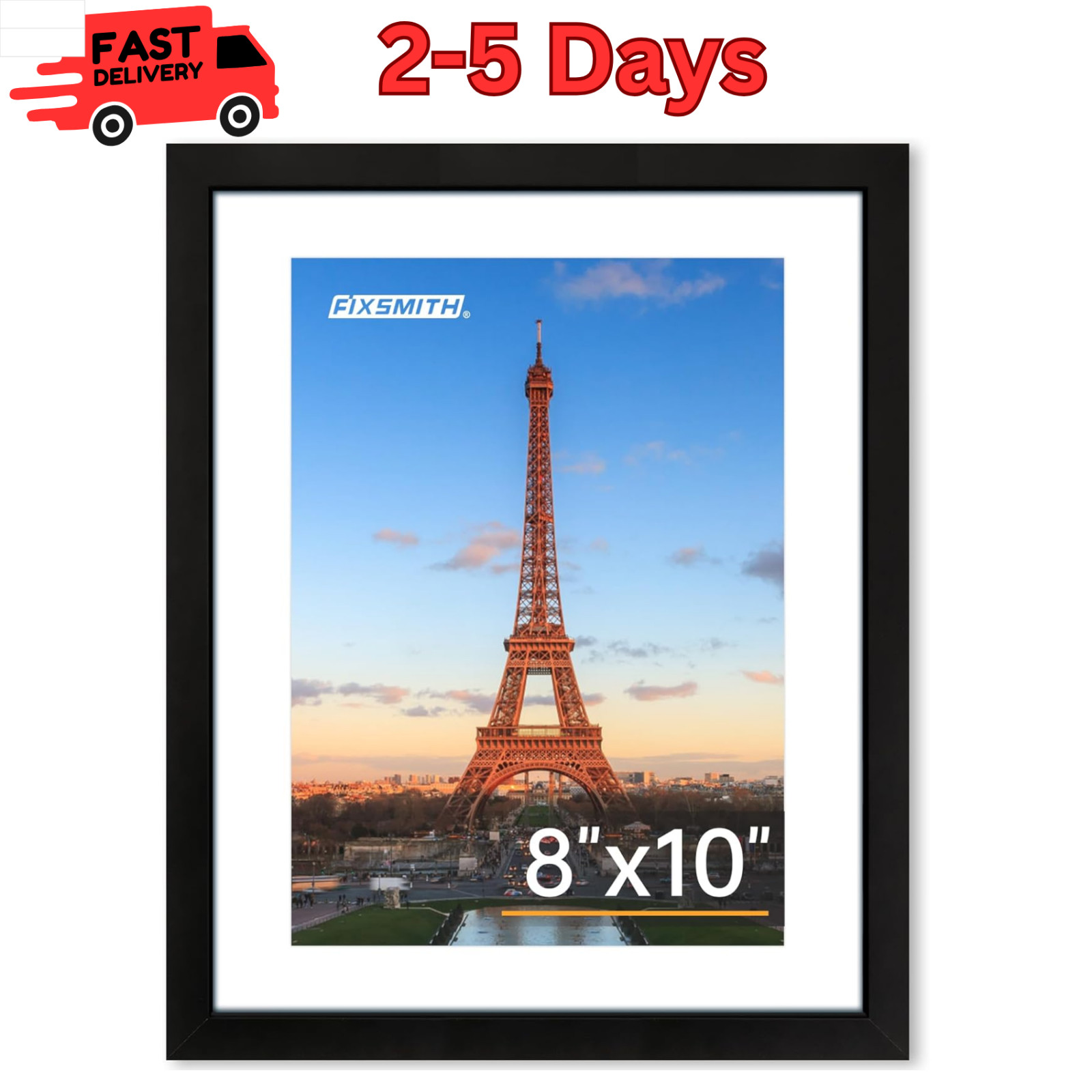 8×10 Picture Frame 1 Pack, Photo Frame with HD Plexiglass, Display Pictures
