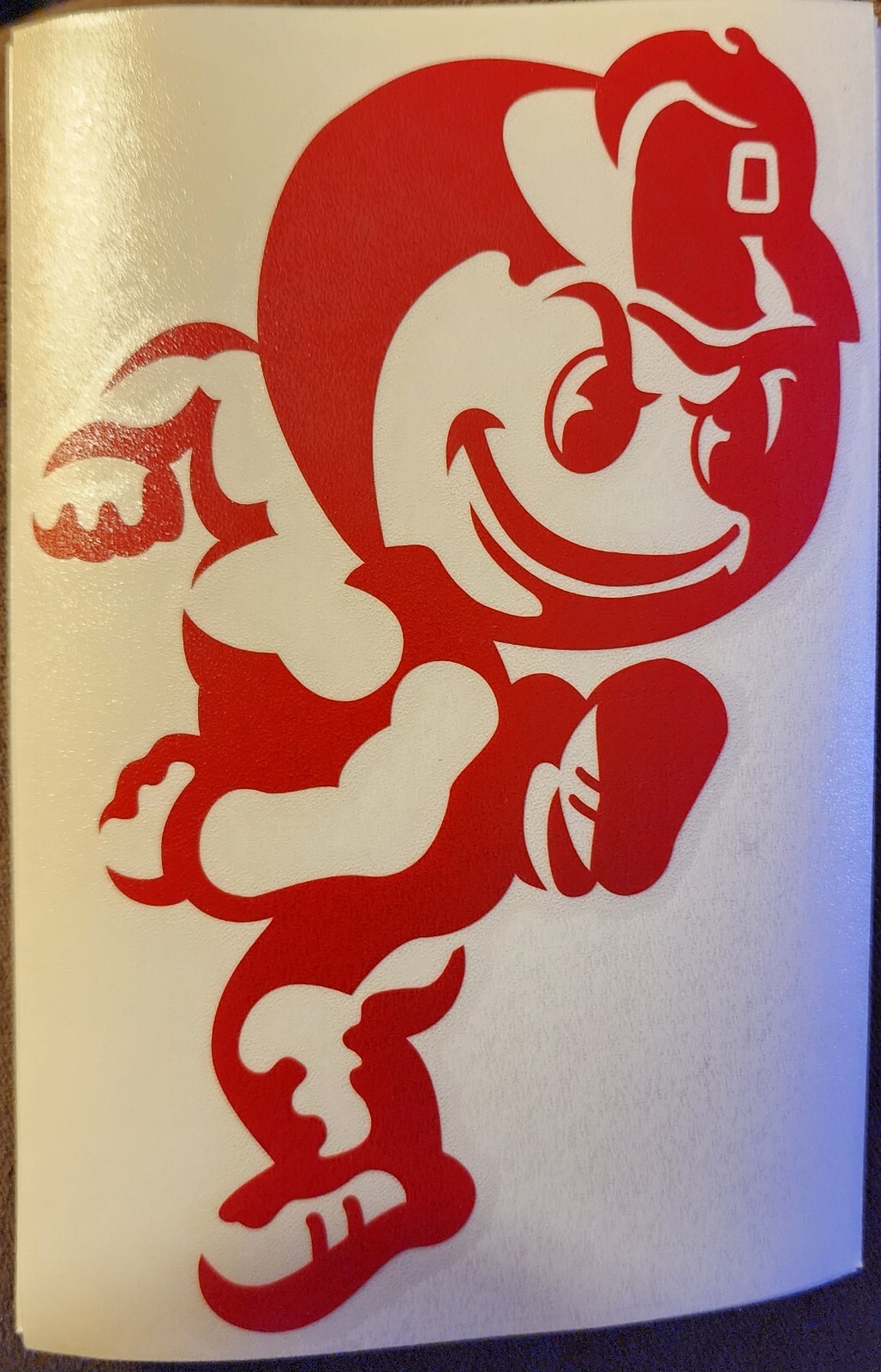 Ohio State Brutus Mascot Vinyl Decal Red, White or Black 6 Inches Tall