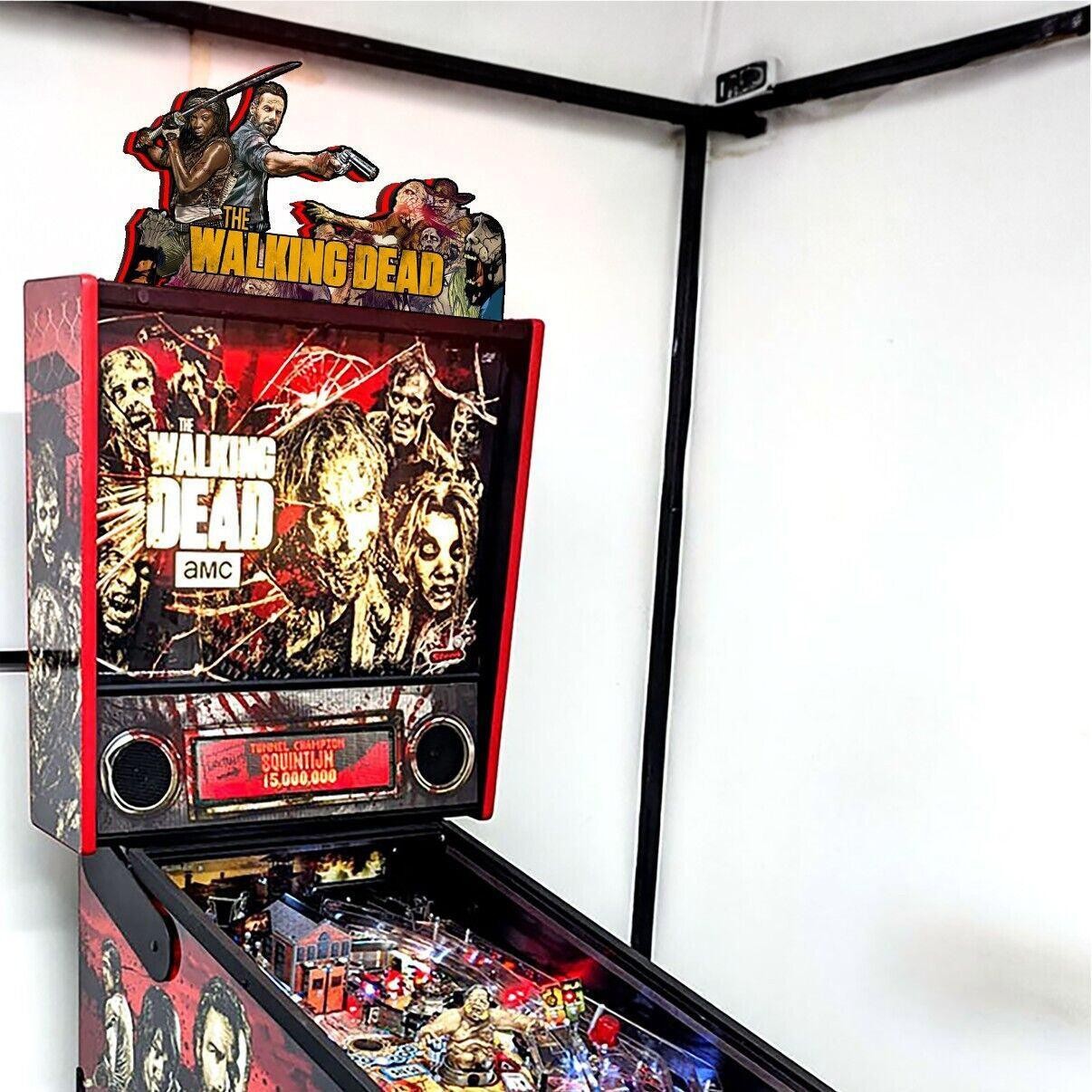 THE Walking Dead Pinball Topper 3D Print Lightbox LED Sign for Arcade Game Fans