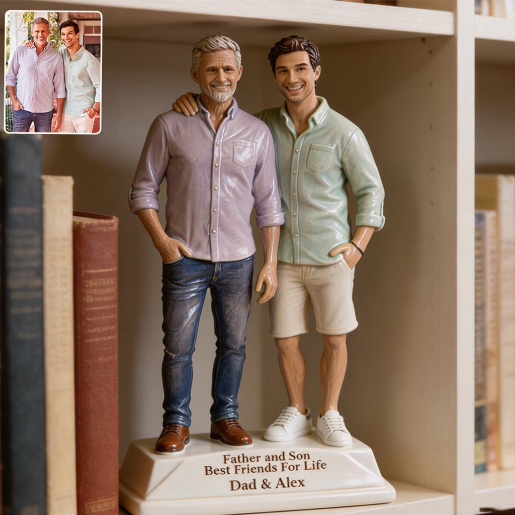 Custom Photo Family Figurine Acrylic Block Personalized Father’s Day Gift