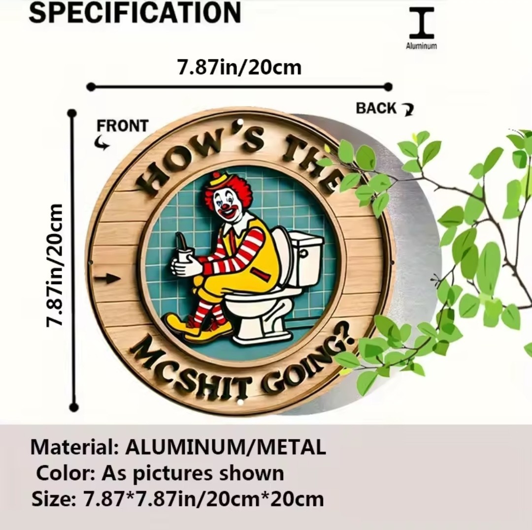 Funny Metal Signage 8″ x 8″ Novelty Humor Sign