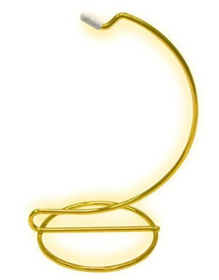 5″ Ornament Display Stand smooth gold finish for Easter Christmas Photo