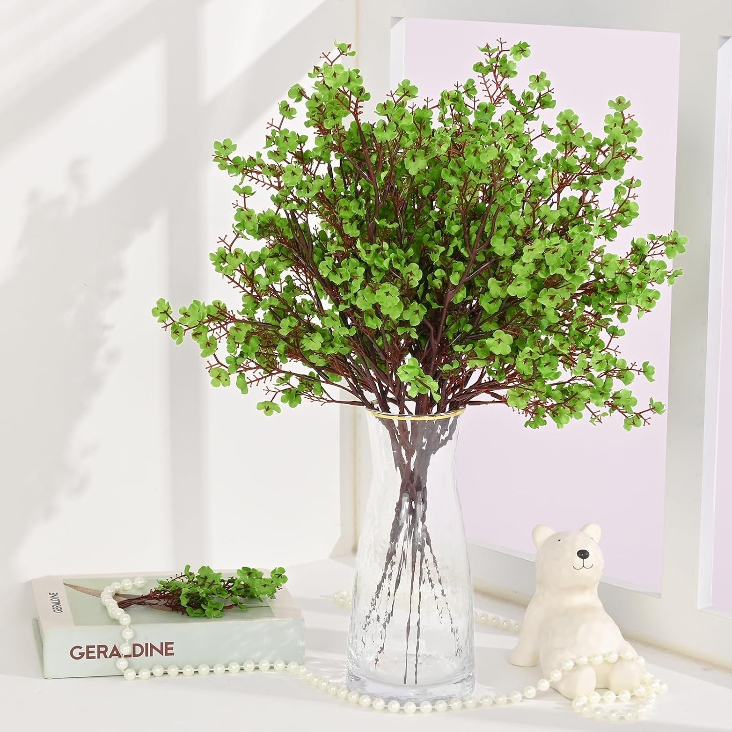 Maintenance-Free Artificial Babys Breath Flowers – 5 Pcs for All Occasions