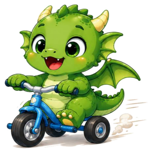 Cute Fantasy Baby Dragons, 25pc Set, Die Cut, Heavy Duty Vinyl, 1.5″ x 1.5″