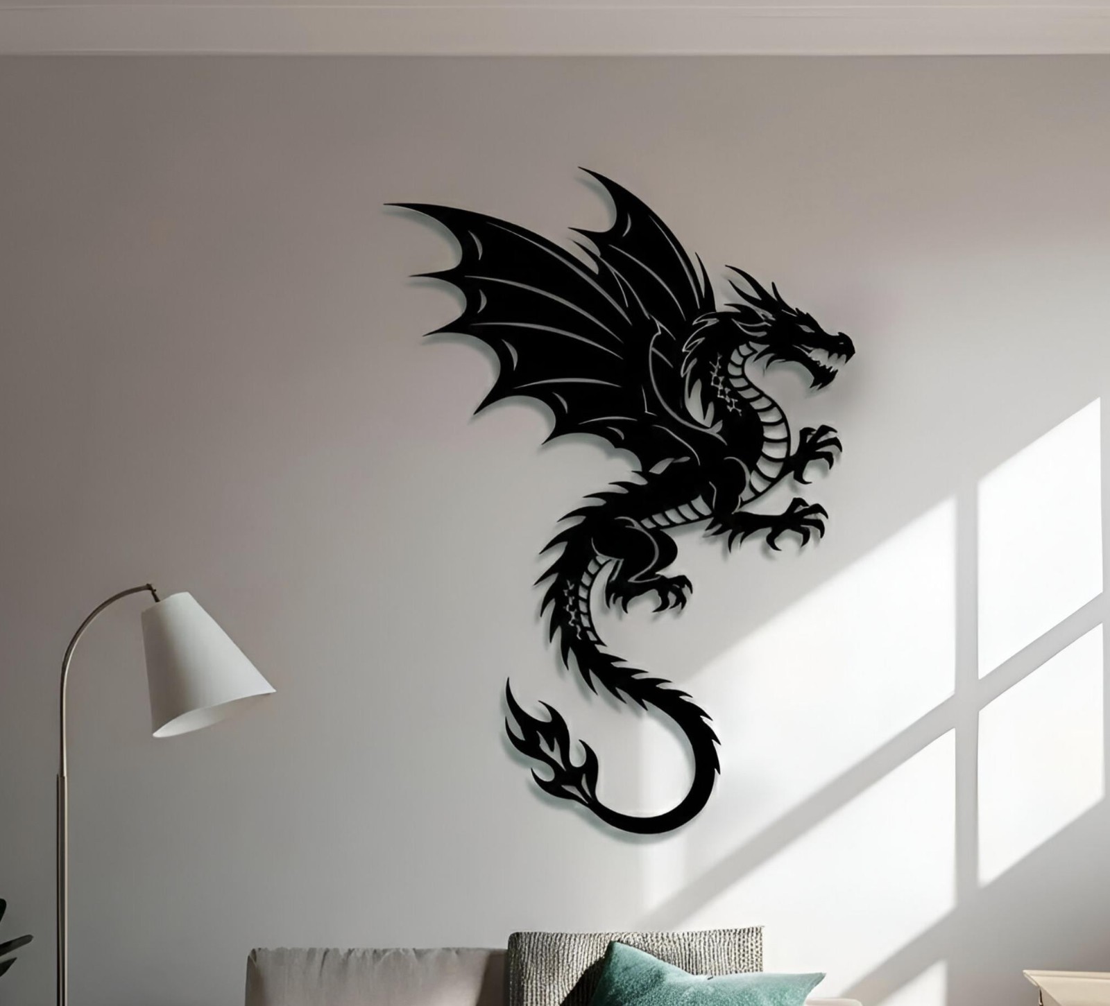 Dragon Metal Wall Art Dragon Decor Fantasy Dragon Rustic Home Decor