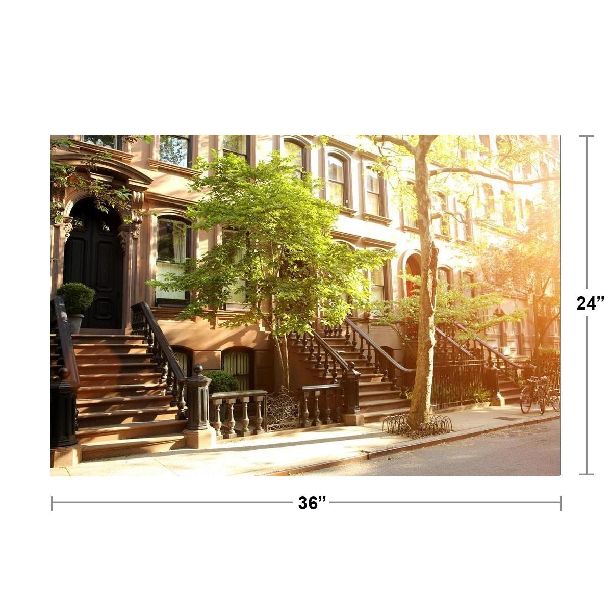 Rows of Beautiful Brownstones in New York City Photo Photograph Poster 36×24