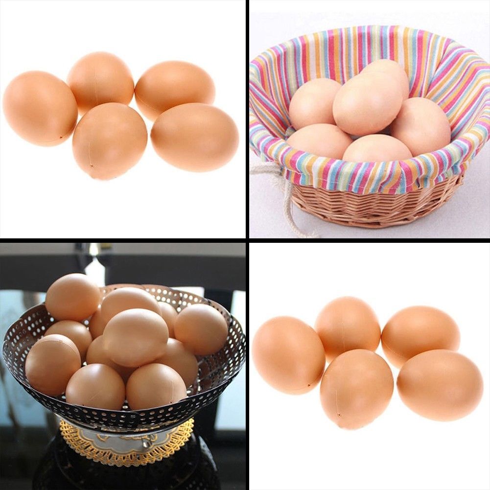 30× Liftlike Chicken Egg Plastic Fake Eggs 2″ Fake Dummy Egg Hen Joke Prank US