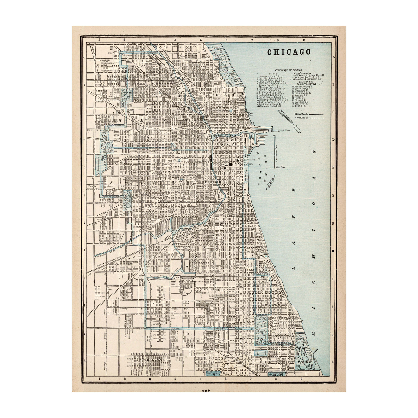 Old Map of Chicago, IL 1893 – Vintage Chicago Illinois Art