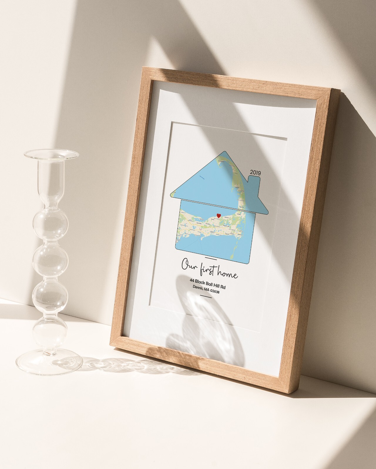 First Time Home Buyer Personalized Housewarming Gift First Home Gift Map