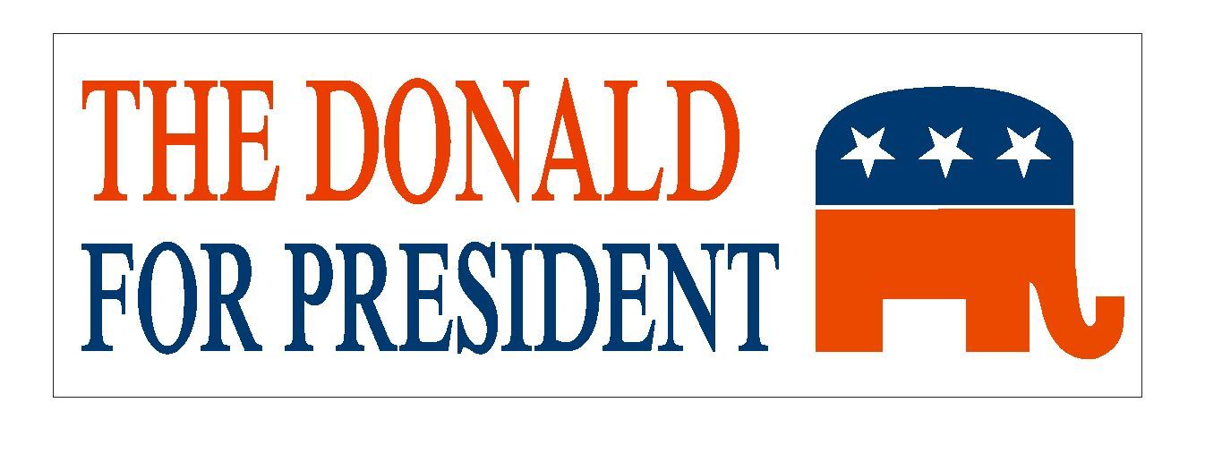 DONALD TRUMP 2016 TRUMP FOR PRESIDENT BUMPER STICKER or Helmet Sticker D824