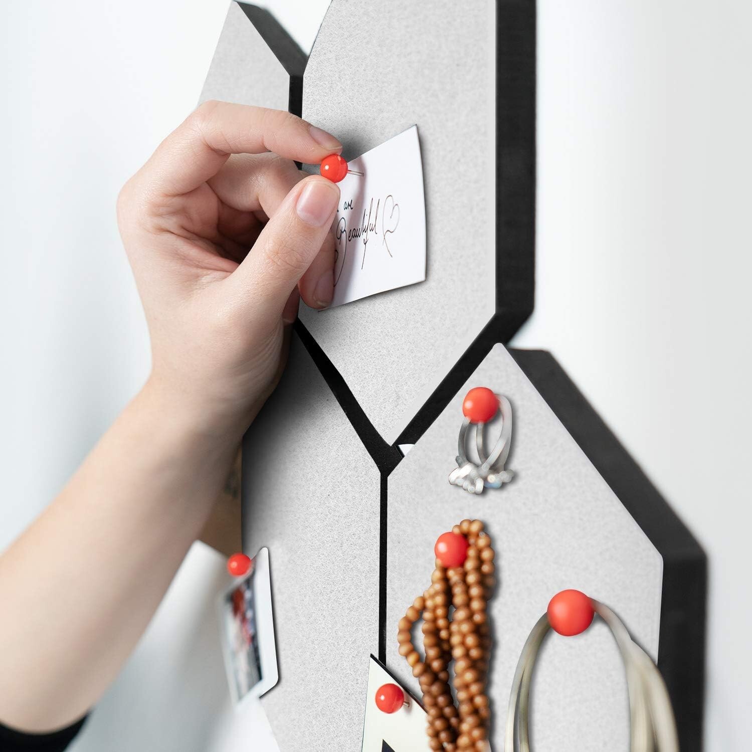 Creative Hexagon Felt Board Tiles for Home & Classroom – Easy Installation