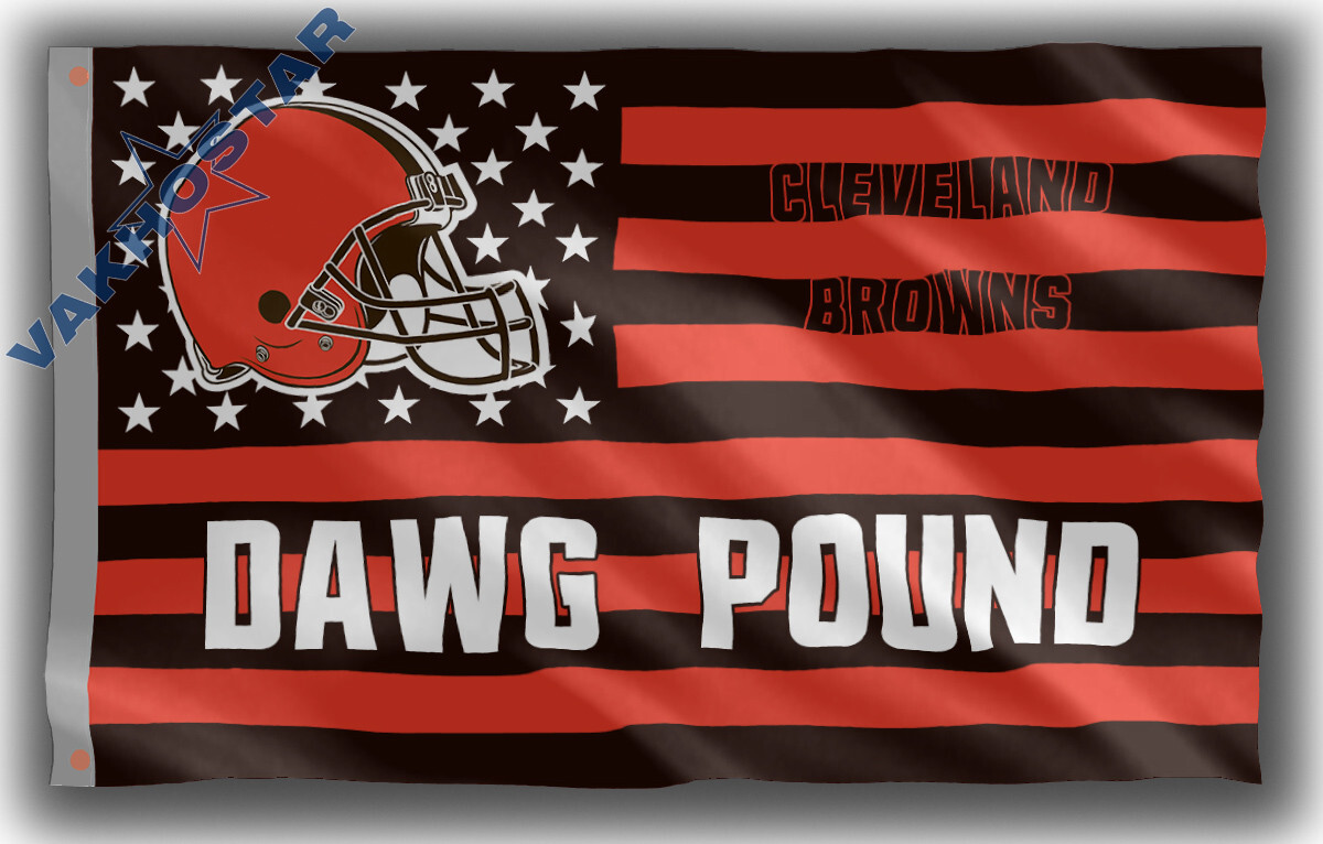 Custom Flag Football Team Memorable Flag 90x150cm 3x5ft Browns Dawg Pound Banner