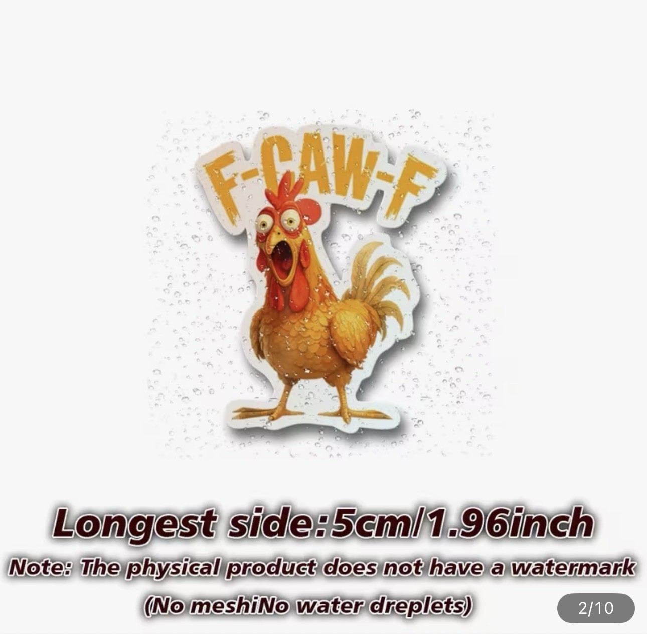 CHICKEN F-CAW-F 2” INCH Waterproof Vinyl Sticker Decal F OFF FUNNY 1PC