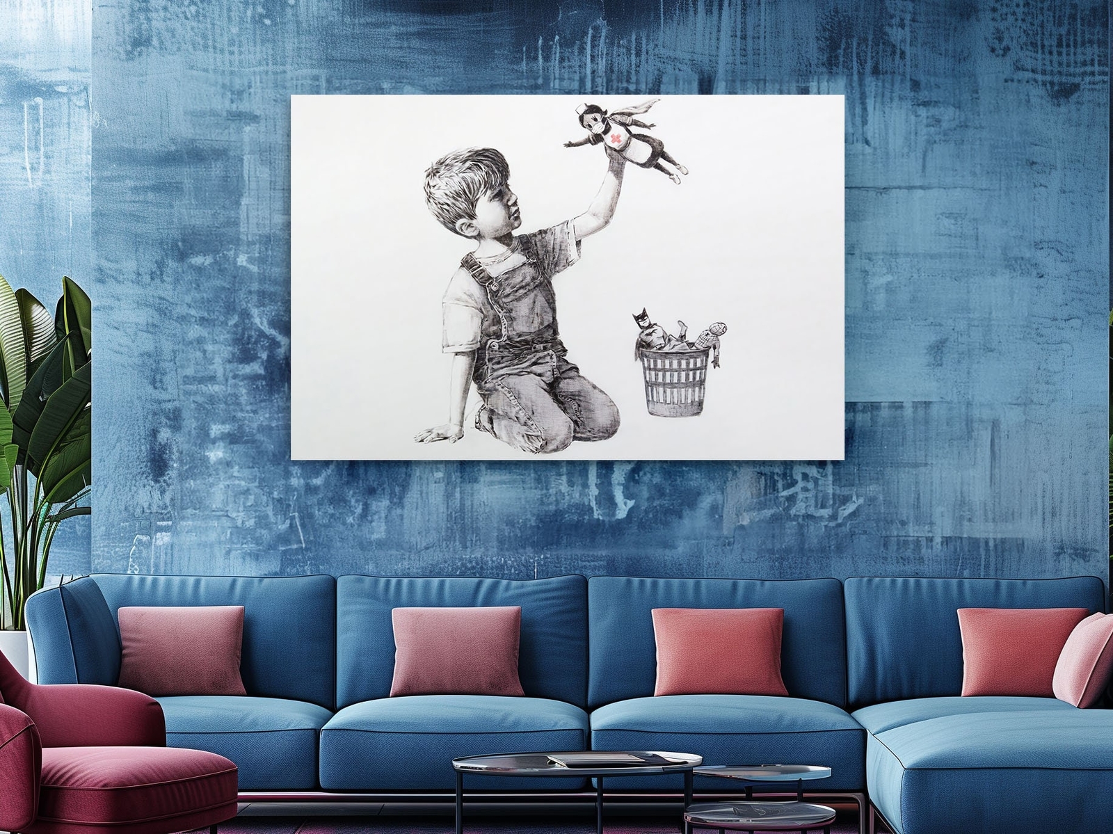 Banksy Game Changers Healthcare Workers – Canvas Ready To Hang Home Decor