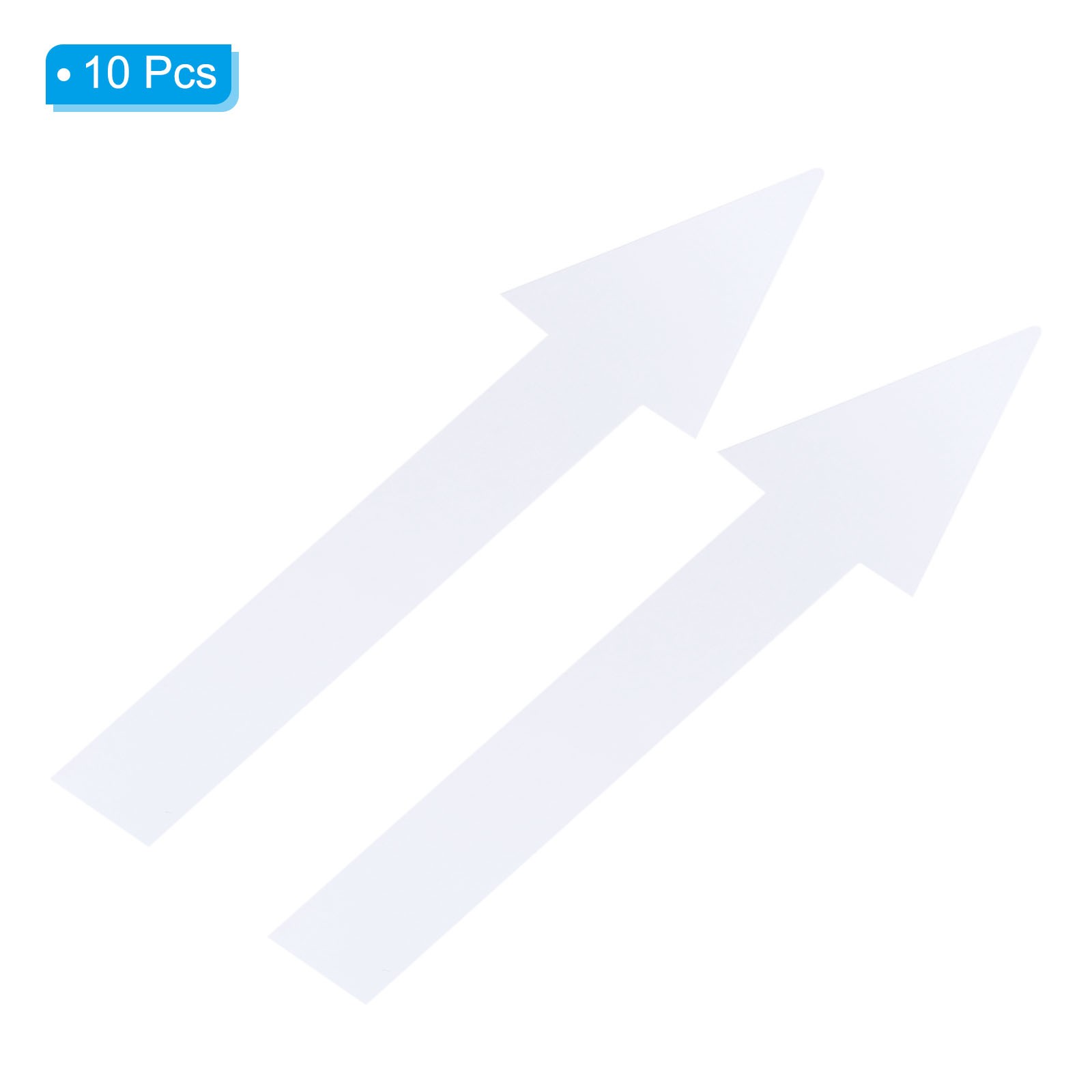 10 Pack 8″x2″ Directional Arrow Sticker Self Adhesive Decal Sign White
