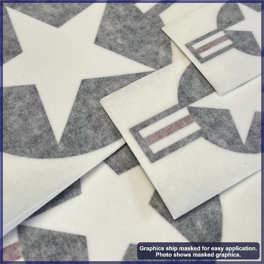 US Air Force Roundel Laminated and Masked Stickers Choose from 4 Sizes