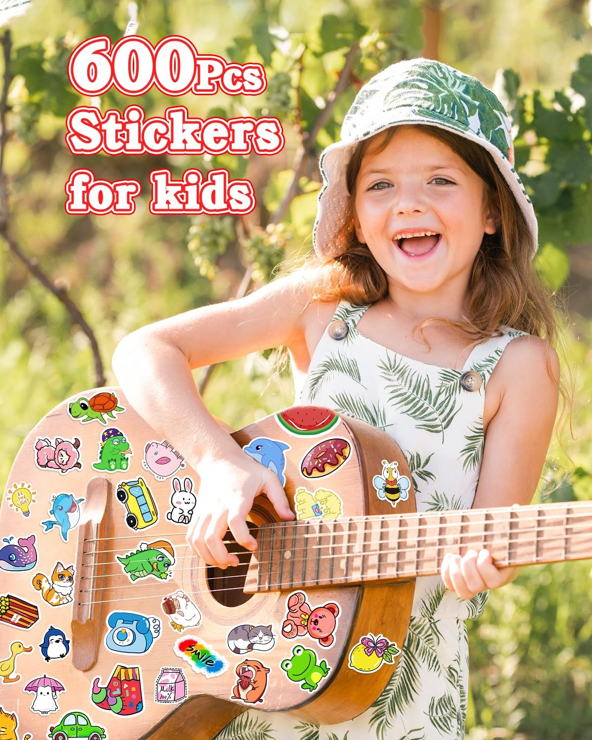 600Pcs Water Bottle Stickers for Kids, Cute Stickers for Water Bottles, Vinyl Wa