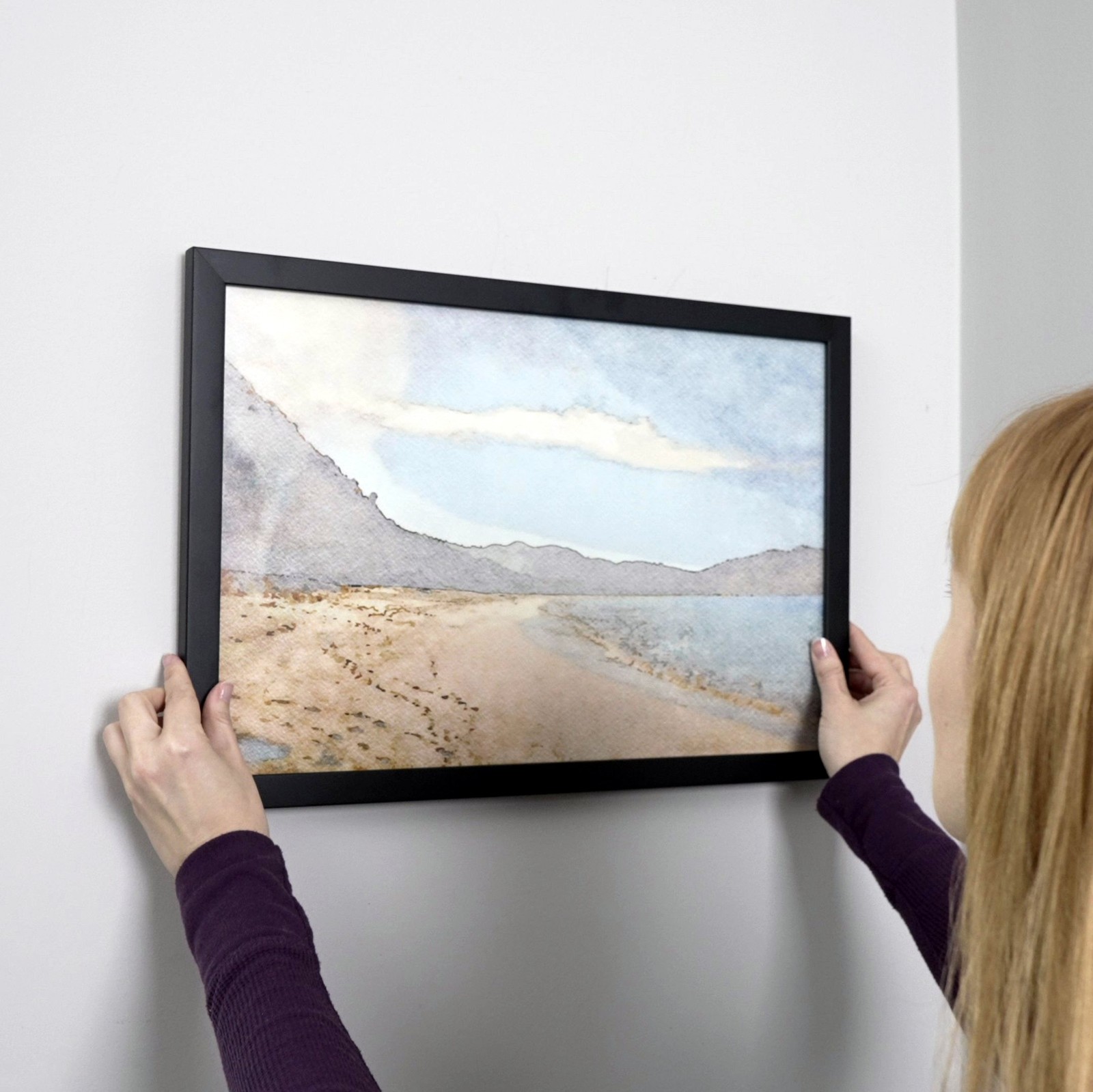 40×15 Frame Black Real Wood Picture Frame Width 0.75 inches | Interior Frame Dep