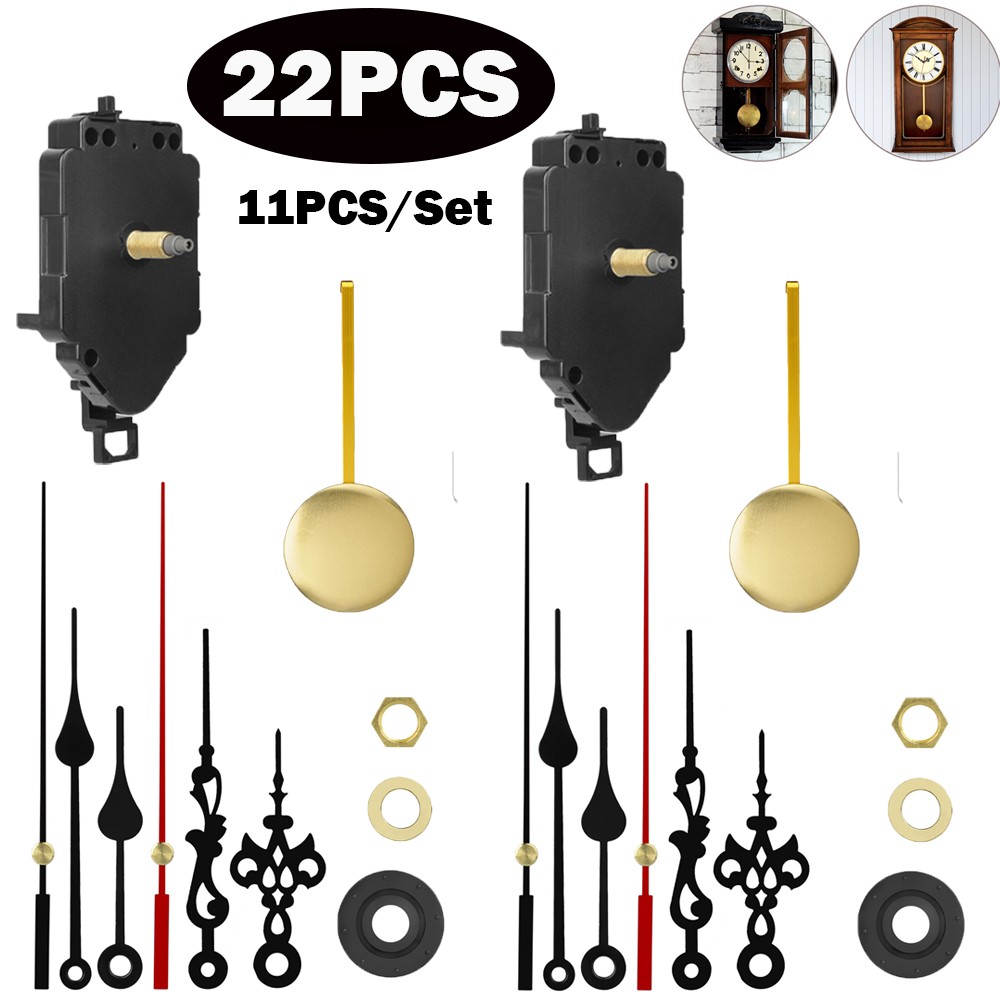 2Sets Quartz Wall Clock Pendulum Swing Movements Mechanism DIY Kits Repair Parts