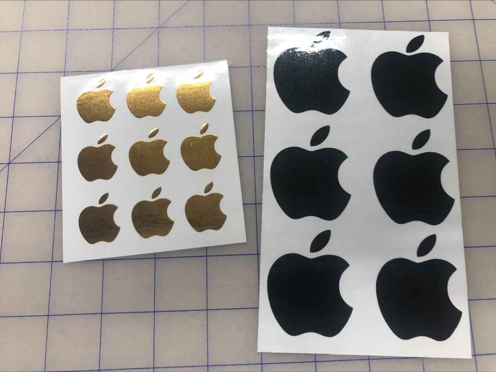 Set of 9 Small Apple logo Vinyl Decals Phone Laptop Car Window Stickers